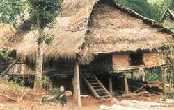 Muong ethnic minority's stilt house